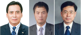 좌)이정규 회장, 박필준 사장, 정영철 부사장