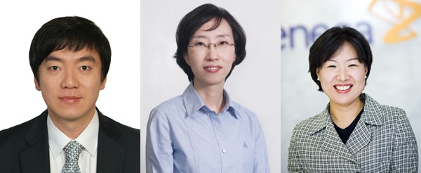 (왼쪽부터)채혁 부사장 김지현 전무 장영희 전무