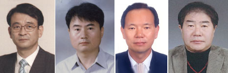 왼쪽부터) 유병기 전무, 차경희 전무, 전세일 상무, 이규진 이사