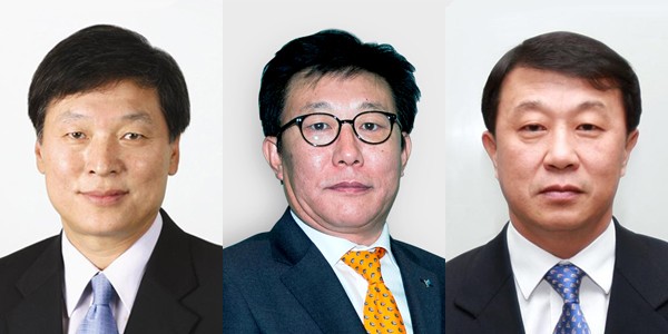 왼쪽부터) JW홀딩스 박구서 사장, JW중외제약 한성권 사장, JW중외신약 김진환 사장