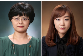 (좌)허가및품질경영 민향원 이사와 약가 및 보험 업무 임경화 이사(우)