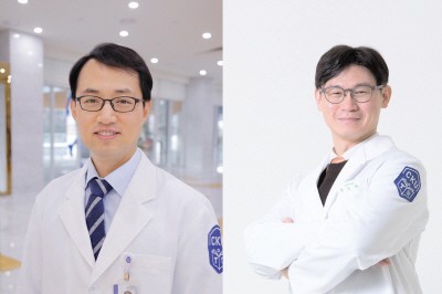 왼쪽부터 국제성모병원 산부인과 김보욱 교수와 황종하 교수.