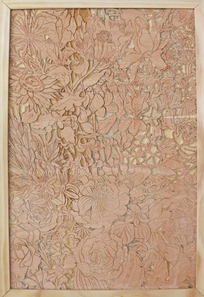 김정민 作, July-in-full-bloom, 63.3×42.9㎝, wood plywood, 2021