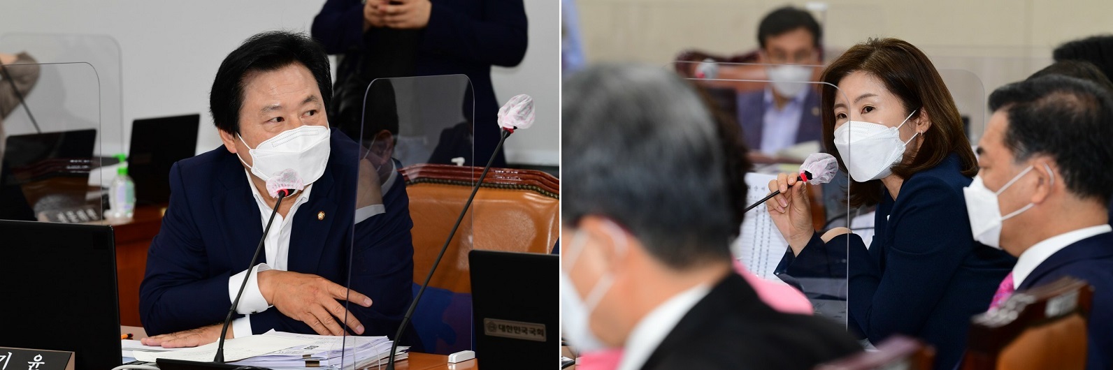 국민의힘 강기윤 의원(왼쪽)과 김미애 의원(사진제공: 국회 전문기자협의회).