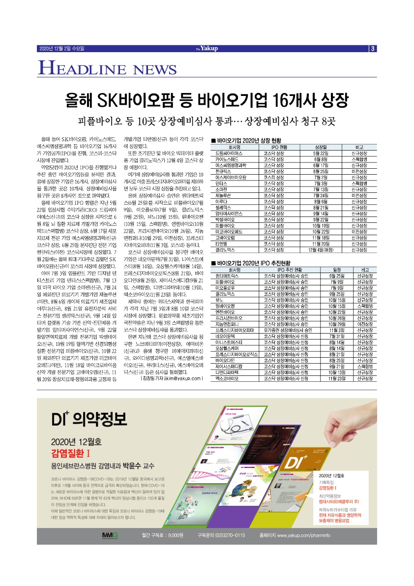 약업신문 5725호 2020년 12월 2일(수)