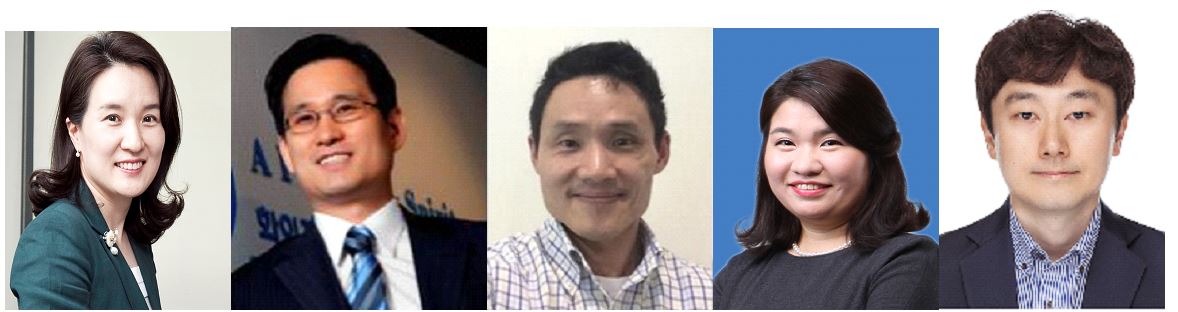 (왼쪽부터) 김선아 부사장, 정현석 전무, 김유섭 상무, 최정화 부장, 황지현 부장