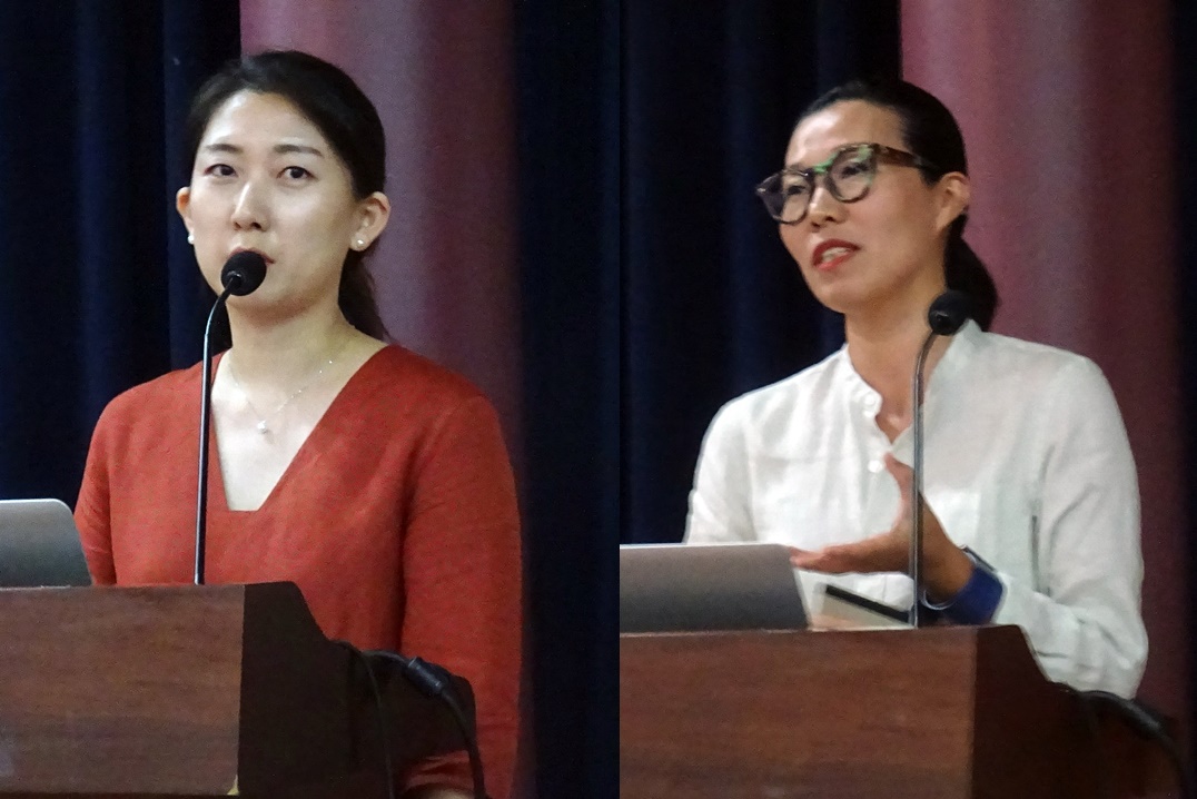 안소정 일동제약 품질경영실 CS팀 차장(왼쪽)과 오영미 텐지노그룹 대표