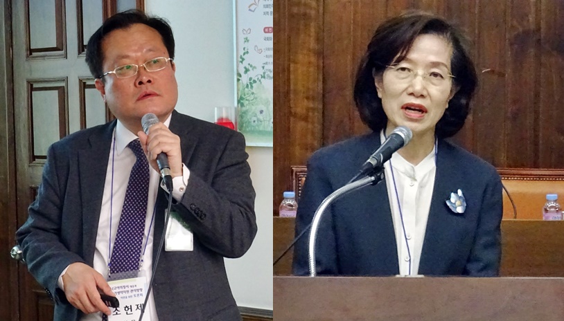 조헌제 상무(왼쪽)와 이선희 원장