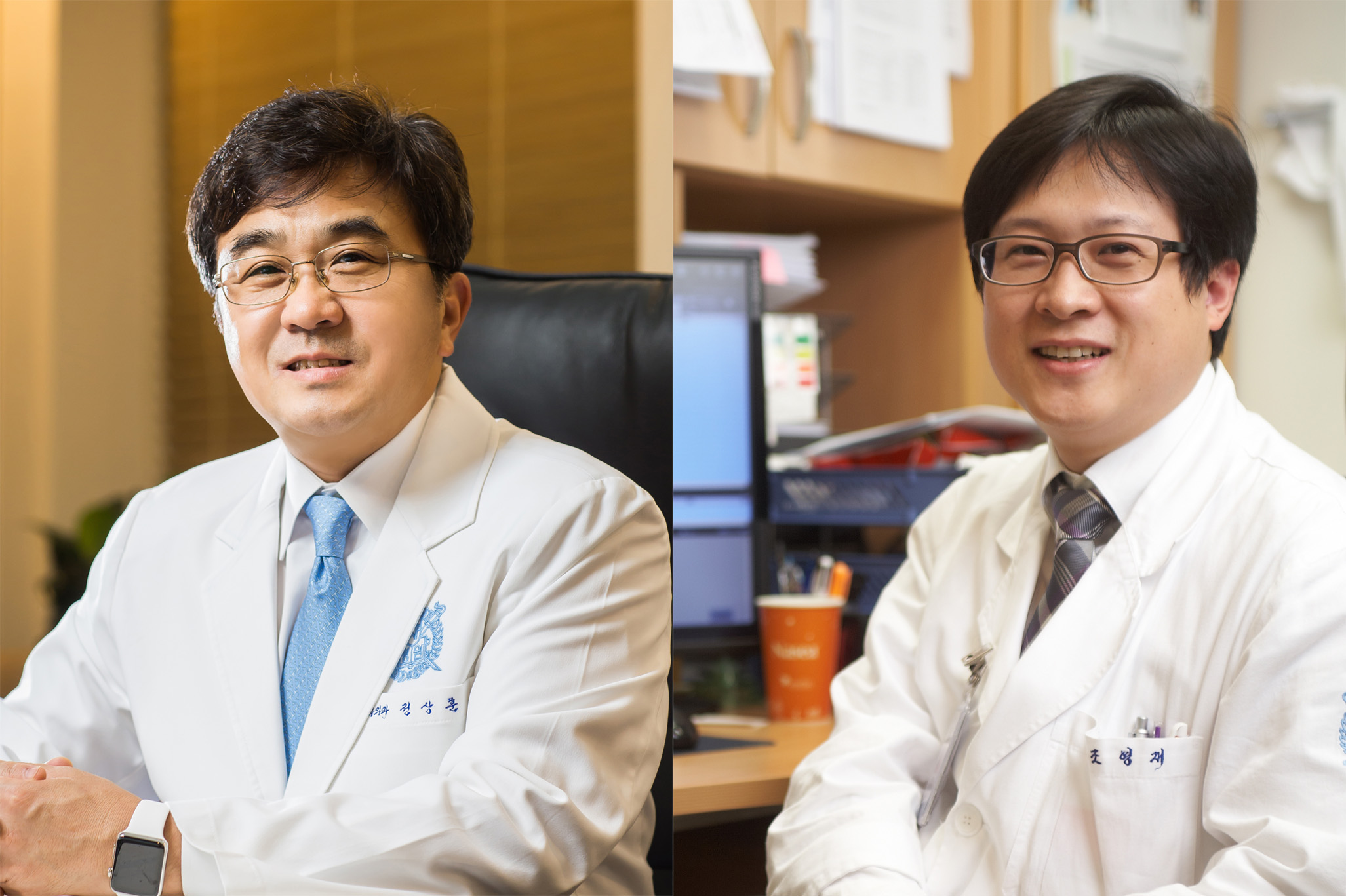 분당서울대병원 흉부외과 전상훈 교수(좌), 호흡기내과 조영재 교수(우)