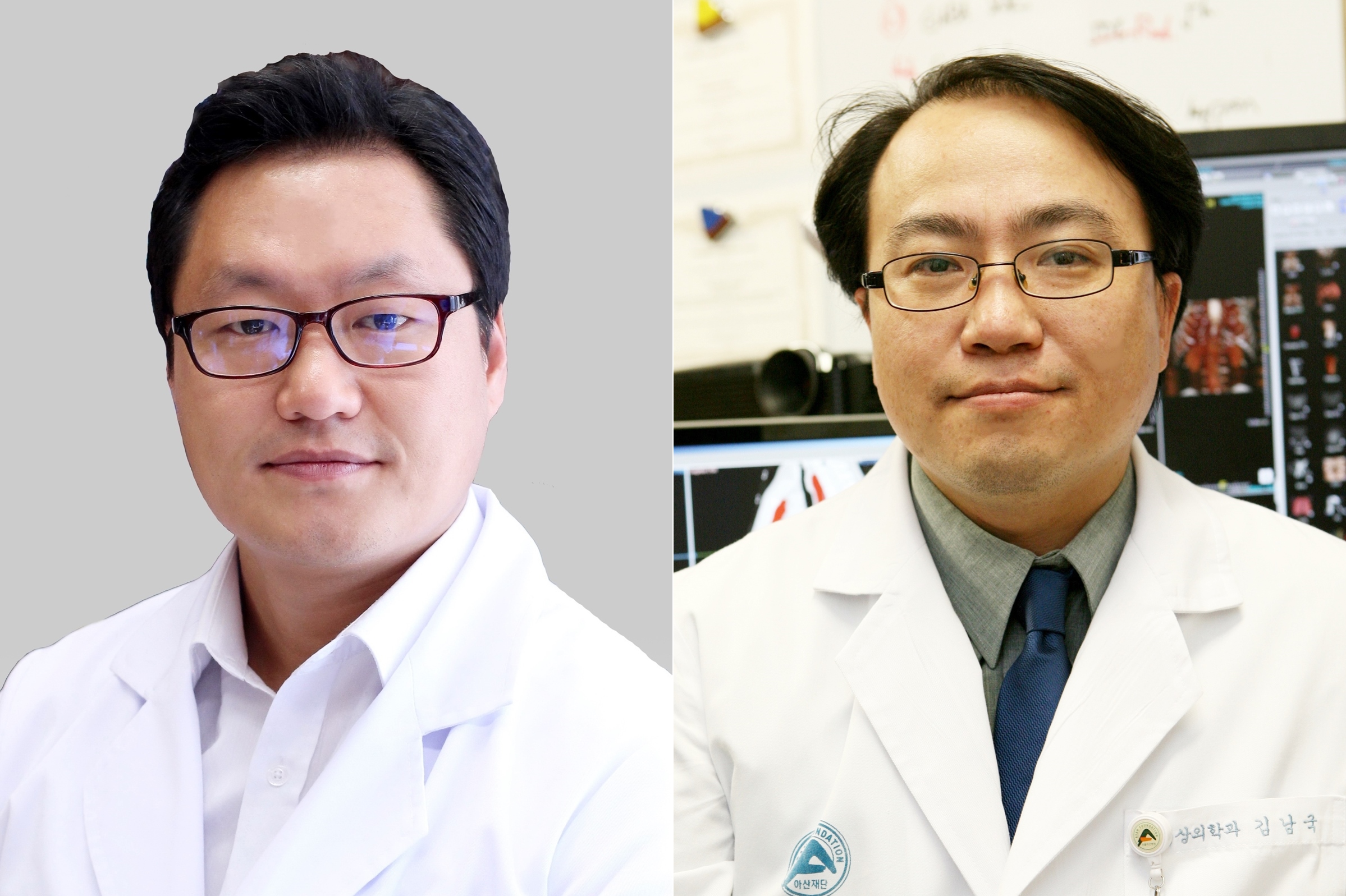 서울아산병원 융합의학과 김준기 교수(좌) 김남국 교수(우)