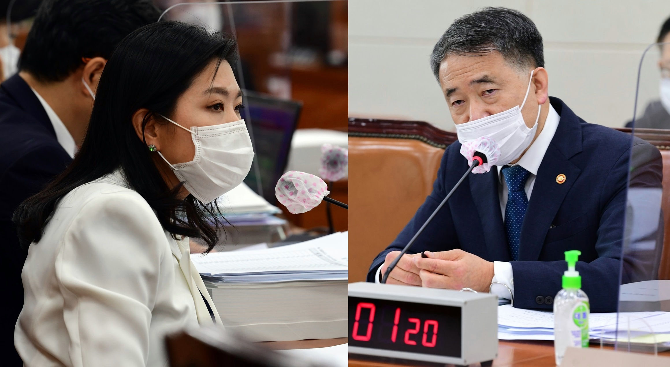신현영 의원(왼쪽)과 박능후 장관(국회 전문기자협의회 사진 제공)