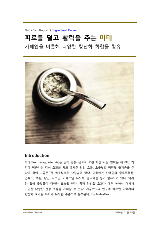 기능성 허브탐구_피로를 덜고 활력을 주는 마테